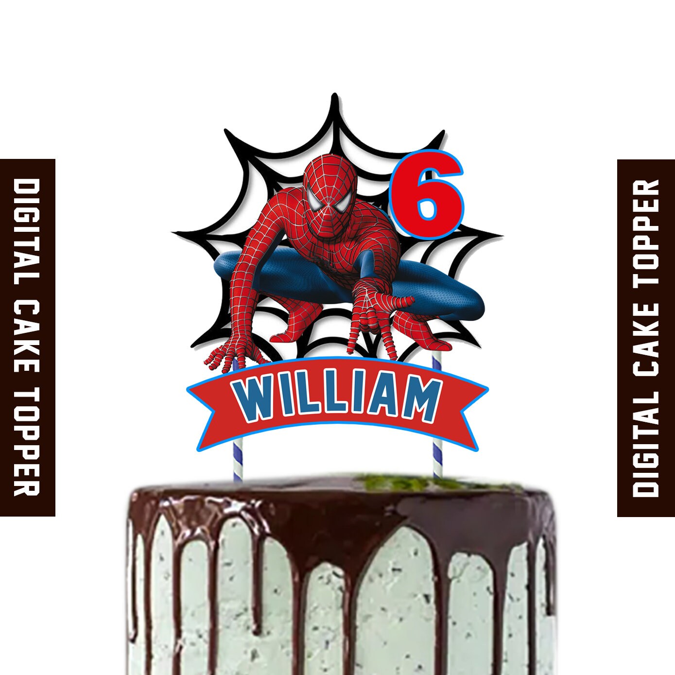 DIGITAL SPIDERMAN Cake Topper Etsy Australia