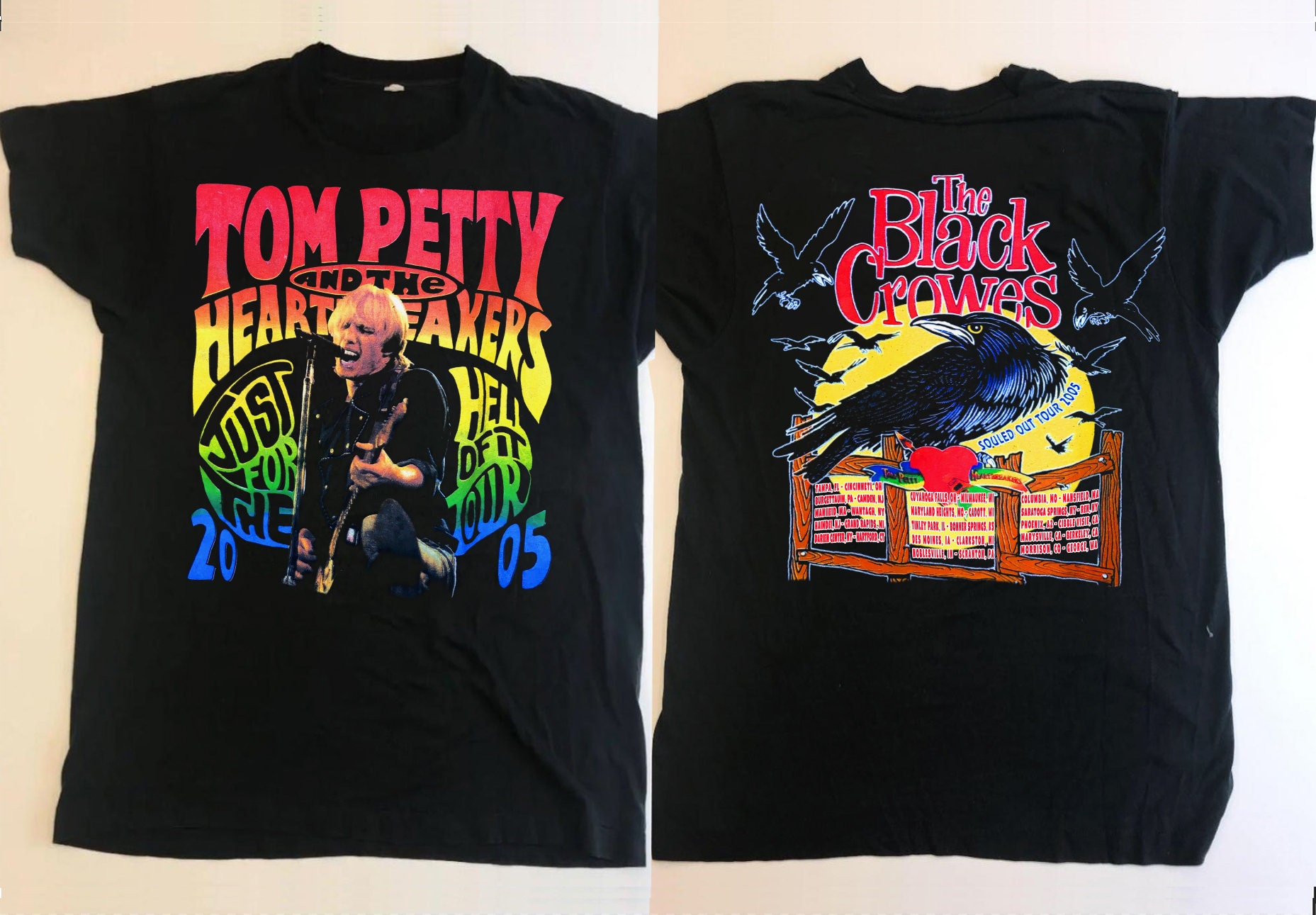 Discover Tom Petty and The Heartbreakers 2005 The Black Crowes Tour T-Shirt