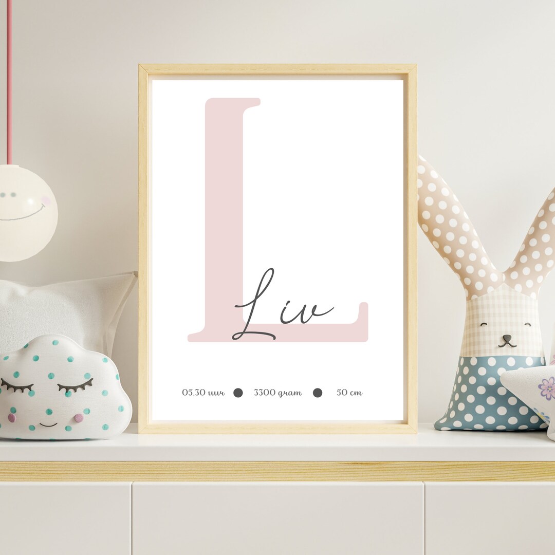 Poster Children's Room Name Poster Personalized Name Etsy