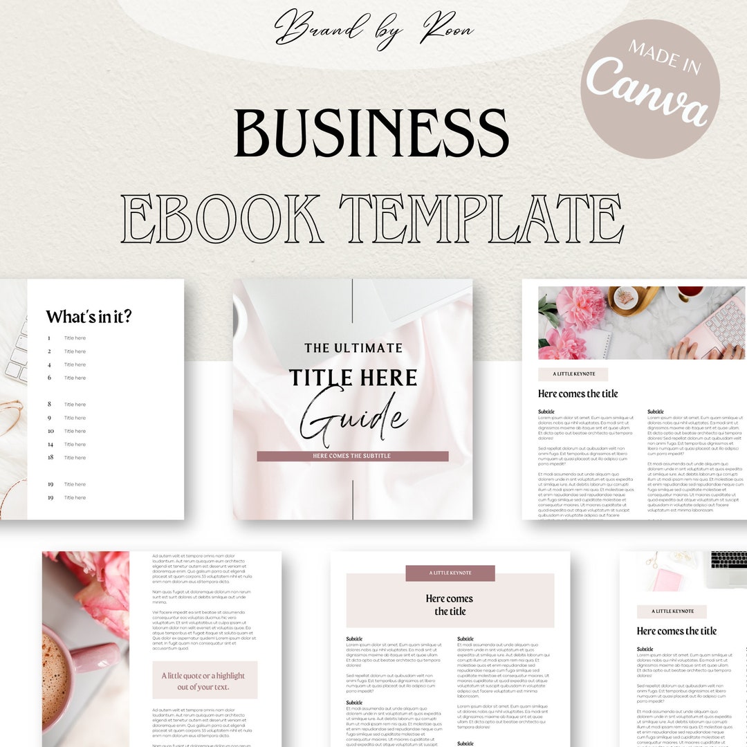 Business Ebook Template Ebook Template Canva Ebook Etsy