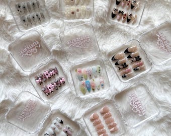 Mystery Press-On Nails Lucky Scoop – Over 100 Unique Styles from Soft Girl to Edgy Punk Princess – Each Set Is Unique And Handmade with Love