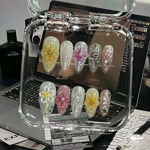 Floral Press-On Nails: Handmade Flower Nail Art