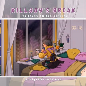 Valorant Killjoy Twitch Screen, Valorant Twitch Screen, Valorant Killjoy Twitch, KJ Valorant Twitch Screens, Rain Chill, Valorant KJ Screen