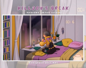 Valorant Killjoy Twitch Screen, Valorant Twitch Screen, Valorant Killjoy Twitch, KJ Valorant Twitch Screens, Rain Chill, Valorant KJ Screen