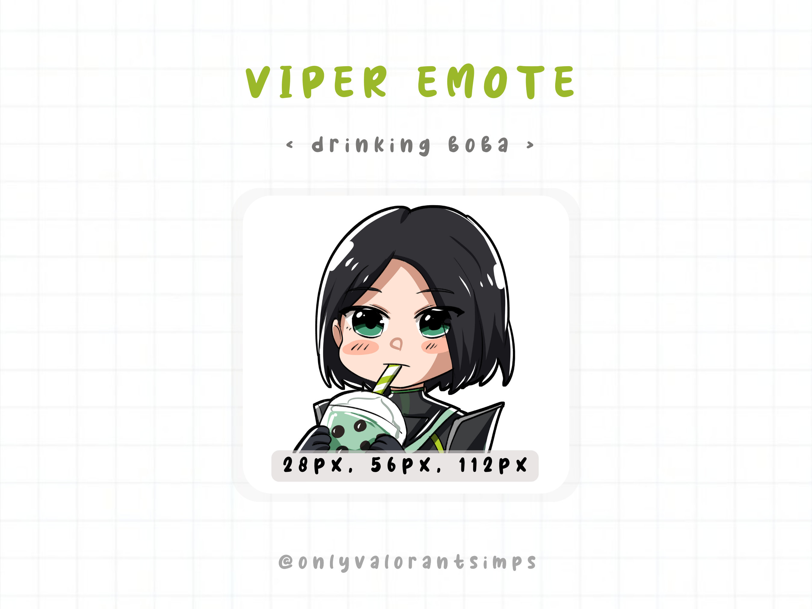 Valorant Viper Boba Valorant Viper Twitch Emote Viper - Etsy Singapore