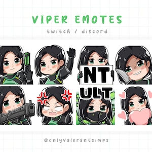 Viper Valorant Emote, Viper Valorant Twitch Emotes, Viper Valorant Discord Emote, Viper Valorant, Valorant Viper Twitch Emotes