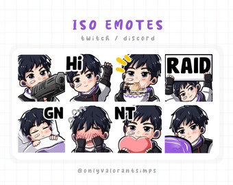 Iso Valorant Emote, Iso Emote, Iso Valorant, Iso Discord Emote, Iso Twitch Emote, Iso Valorant Twitch Emote, Iso Chibi Emote, Valorant Chibi