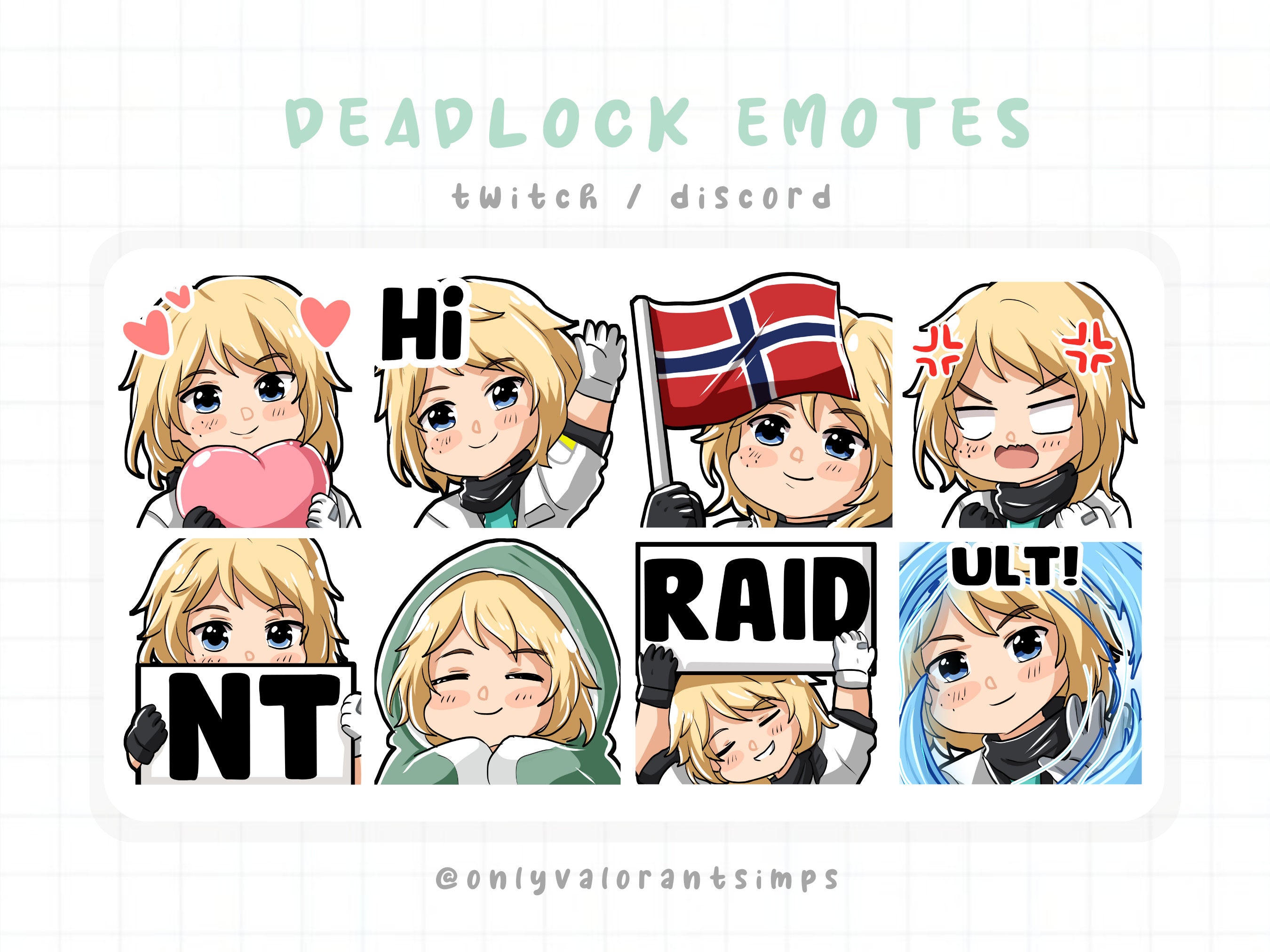 Deadlock Valorant Emote, DeadLock Emote, Deadlock Valorant, Deadlock Discord Emote, Deadlock Twitch Emote, Deadlock Valorant Twitch Emote