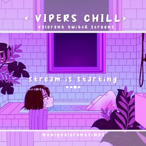 Lofi Twitch Screens, Viper Valorant Twitch Screens, Viper Valorant, Valorant Twitch Screens, Valorant Overlays, Starting Soon, Brb, Lofi