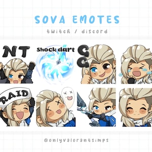 Sova Valorant, Sova Valorant Twitch Emotes, Sova Valorant Discord Emotes Pack, Sova Valorant Emotes Pack, Valorant Streamers Pack