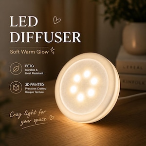 LED-diffusor för 001 LED-modul, mini-nattlampa, 3D-utskriven Petg-lampa, USB-skrivbordslampa, handgjord lampa