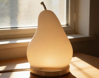 Nachtlampje peer warme gloed, 3D-geprinte PETG-lamp, schattige fruitlamp, gezellig nachtlampje, cadeau voor decor kinderkamer