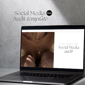 Social Media Audit Template | Template for Social Media Managers | Social Media Management Audit Template | Canva Template