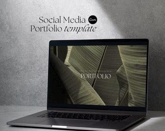 Minimal Social Media Portfolio Template: Editable Canva Design (Digital Download)