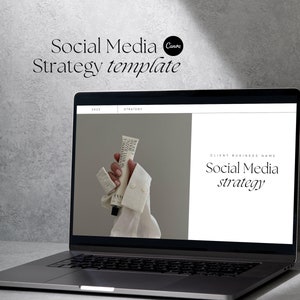 Social Media Strategy Template, Client Strategy for Social Media, Marketing Proposal, Canva Template for Social Media Manager