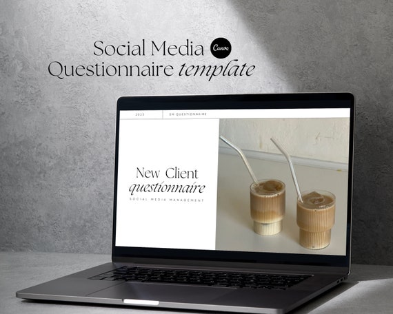 Social Media Client Onboarding Questionnaire Template: Canva Editable (Digital Download)
