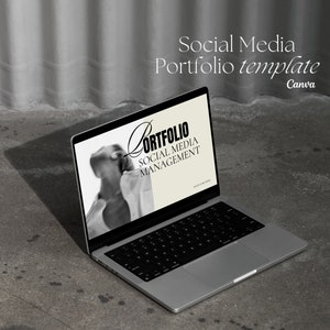 Social Media Manager Portfolio Template, Aesthetic Social Media Portfolio Template, Canva Template for Social Media Managers