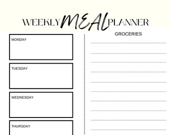 Weekly Planner Digital Print - Etsy
