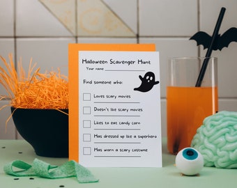 Halloween Scavenger Hunt, Halloween Game for Kids and Families, Halloween Party Game
