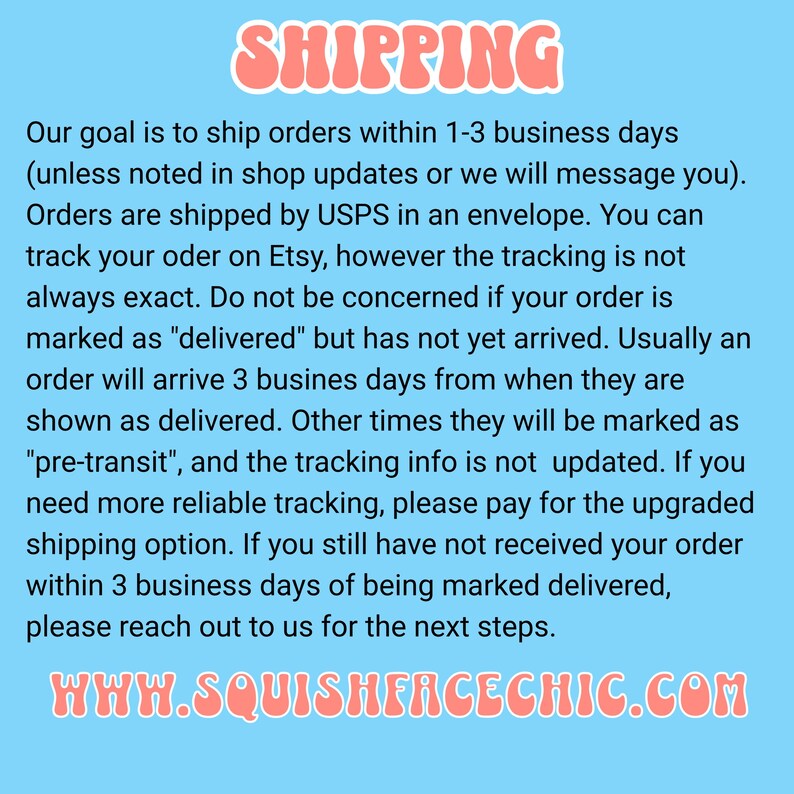 Shipping Policy Print, Delivery Information Poster, Online Order Guide, Etsy Seller Shop, USPS Delivery Timeline, Customer Service Info