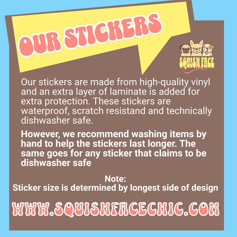 Our Stickers, High-Quality Vinyl Stickers, Waterproof and Scratch Resistant Stickers, Dishwasher Safe Vinyl Stickers
