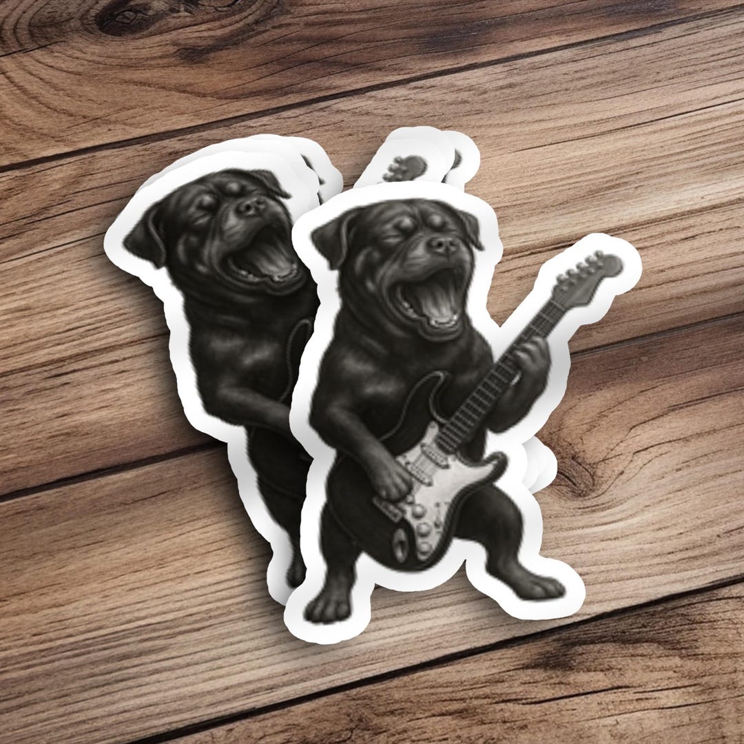 Rottweiler Sticker, Funny Dog Vinyl Decal, Rottie Design for Water ...