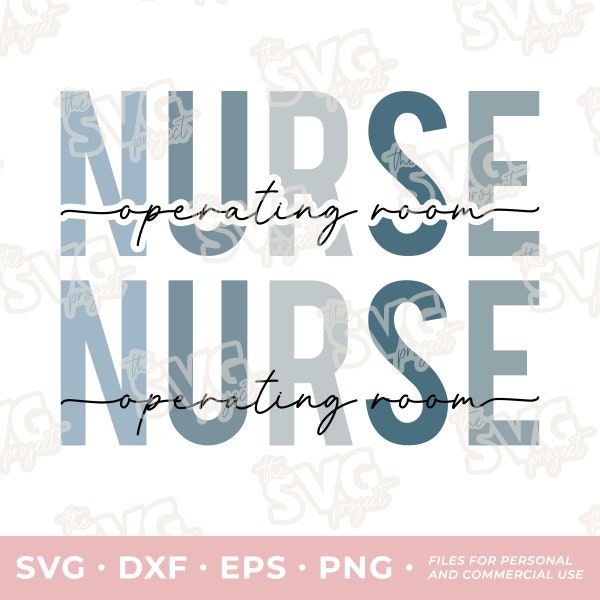 Operating Room Nurse SVG | Sublimation, DTG Printing Clipart File | OR Nurse, Surgical Nurse Gift, Theatre Nurse Crew, Badge Reel, Lanyard