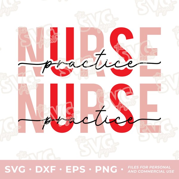 Practice Nurse SVG | Sublimation, DTG Printing Clipart File | General Nurse Gift, Nurse Crewneck Shirt, Nurse Badge Reel, Nurse Lanyard PNG