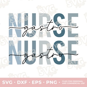 Gastro Nurse SVG | Sublimation, DTG Printing Clipart File | Gastroenterology Nurse, Endoscopy Nurse PNG, Nurse Badge Reel, Nurse Lanyard