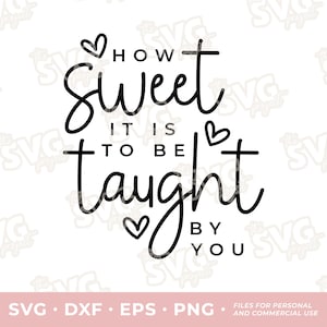 Wie Süß ist es, von Dir Belehrt zu werden | SVG-Vinyl-Schnitt-Datei | Valentinstag für Lehrer Shirts, Valentinstag für Studenten, Valentinstag für Kinder