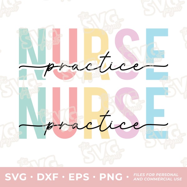 Practice Nurse SVG | Sublimation, DTG Printing Clipart File | General Nurse Gift, Nurse Crewneck Shirt, Nurse Badge Reel, Nurse Lanyard PNG