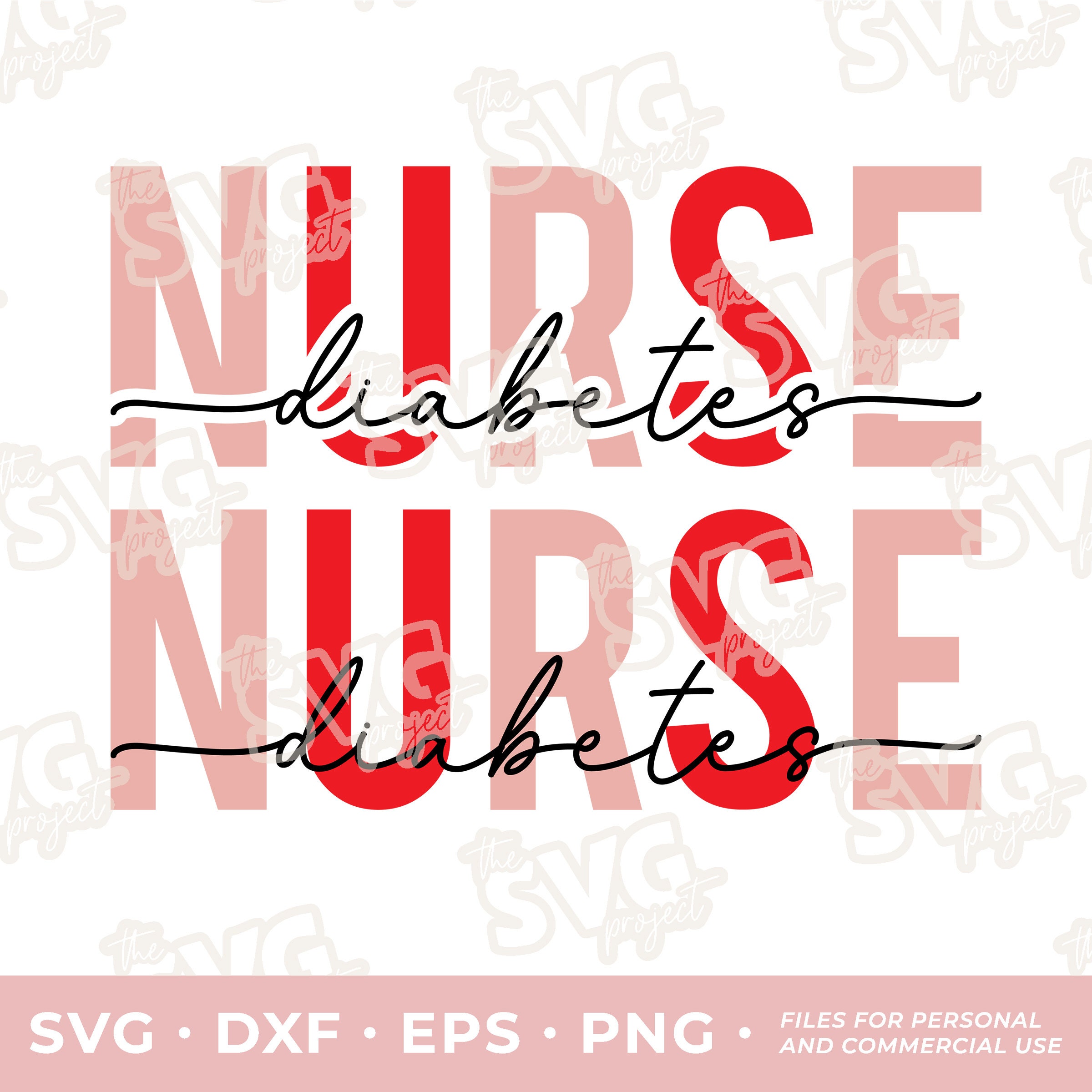 Diabetes Nurse SVG Sublimation, DTG Printing Clipart File Diabetic Care ...