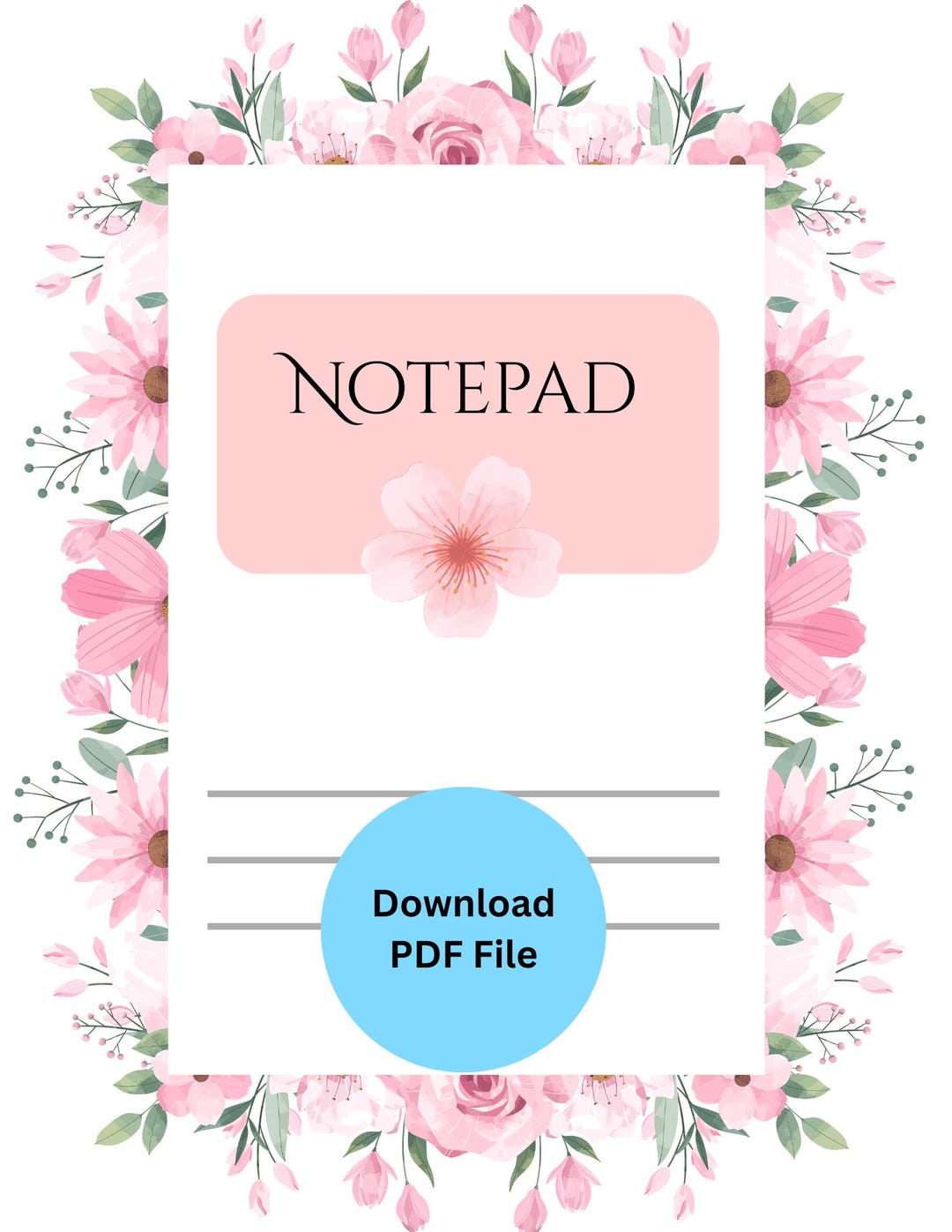 Pink Note Frame Pink Garden Frame Notepad - Etsy