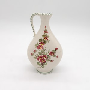 Wächtersbach Ceramics — Hand-painted Earthenware Pitcher/Ewer Green Rose Pattern