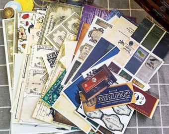 Wizard School Junk Journal Scrapbook Paper For DIY Crafts, Retro Junk Journal Background Paper Pack Supplies