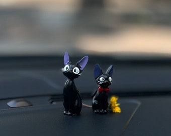 Black Cat Anime Figurine Car Dashboard Decor, Standing Car Pendant Ornament, Charming Figurine for Every Anime Fans