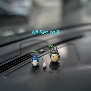 Cute Anime Figurine Car Dashboard Decor, Standing Car Pendant Ornament, Charming Figurine for Every Anime Fans A# Set of 3