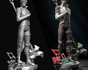 Jayce – Handcrafted 3D Printed Figurine | Steampunk Warrior Statue | Arcane-Inspired Collectible for Gamers & Fans