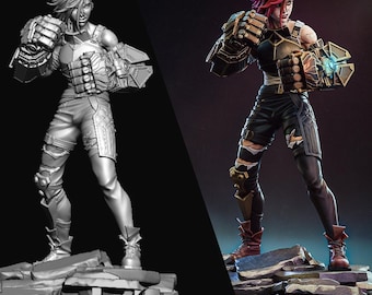 Vi – Handcrafted 3D Printed Figurine | Cyberpunk Art Statue | Sci-Fantasy Collectible for Gamers & Collectors