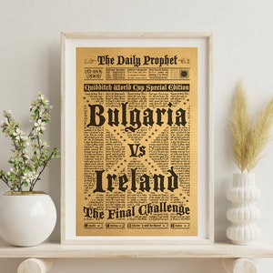 Póster de papel Kraft de Wizard School para la decoración de tu hogar y regalo de los amantes del coleccionista nostálgico