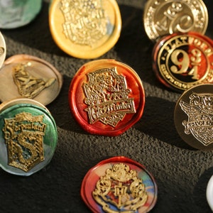 Zauberschule Wachssiegel Stempel, Magie Schule Siegellack Stempel, Zauberschule Metallstempelkopf, Hochzeitseinladungen Wachssiegel-Kit