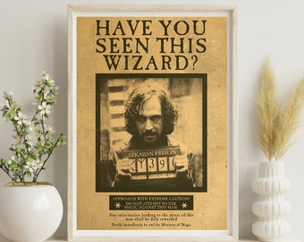 Wizard School Wanted Kraft Paper Poster For Your Home Decor & Nostalgic Collector Lovers Gift
