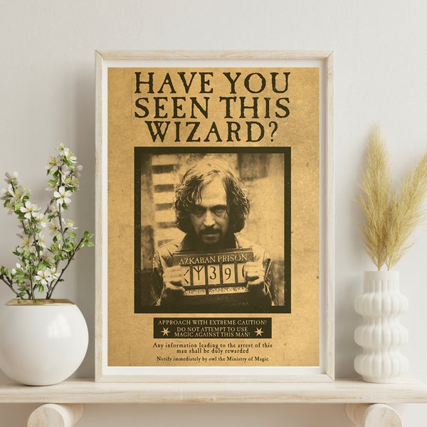 Wizard School Wanted Kraft Paper Poster For Your Home Decor & Nostalgic Collector Lovers Gift