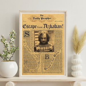 Póster de Papel Kraft del periódico Wizard School para la decoración de su hogar y regalo nostálgico para amantes de los coleccionistas