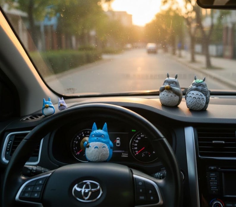 Cute Anime Figurine Car Dashboard Decor, Standing Car Pendant Ornament, Charming Figurine for Every Anime Fans image 12