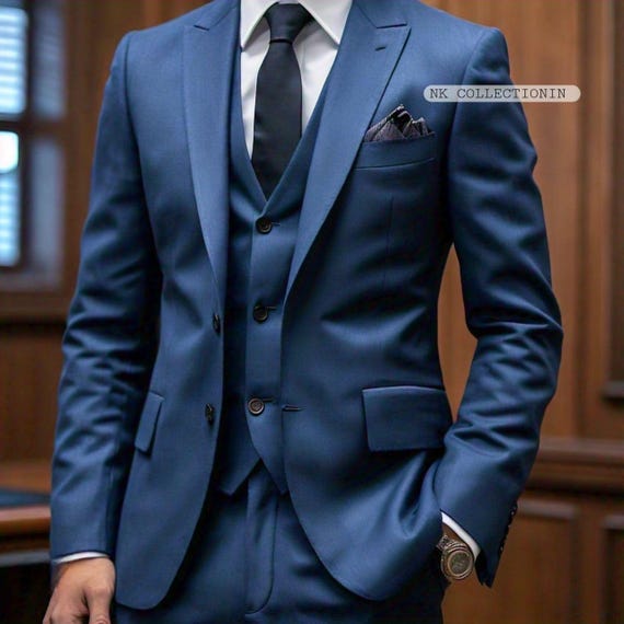 Blue suit christmas party hotsell