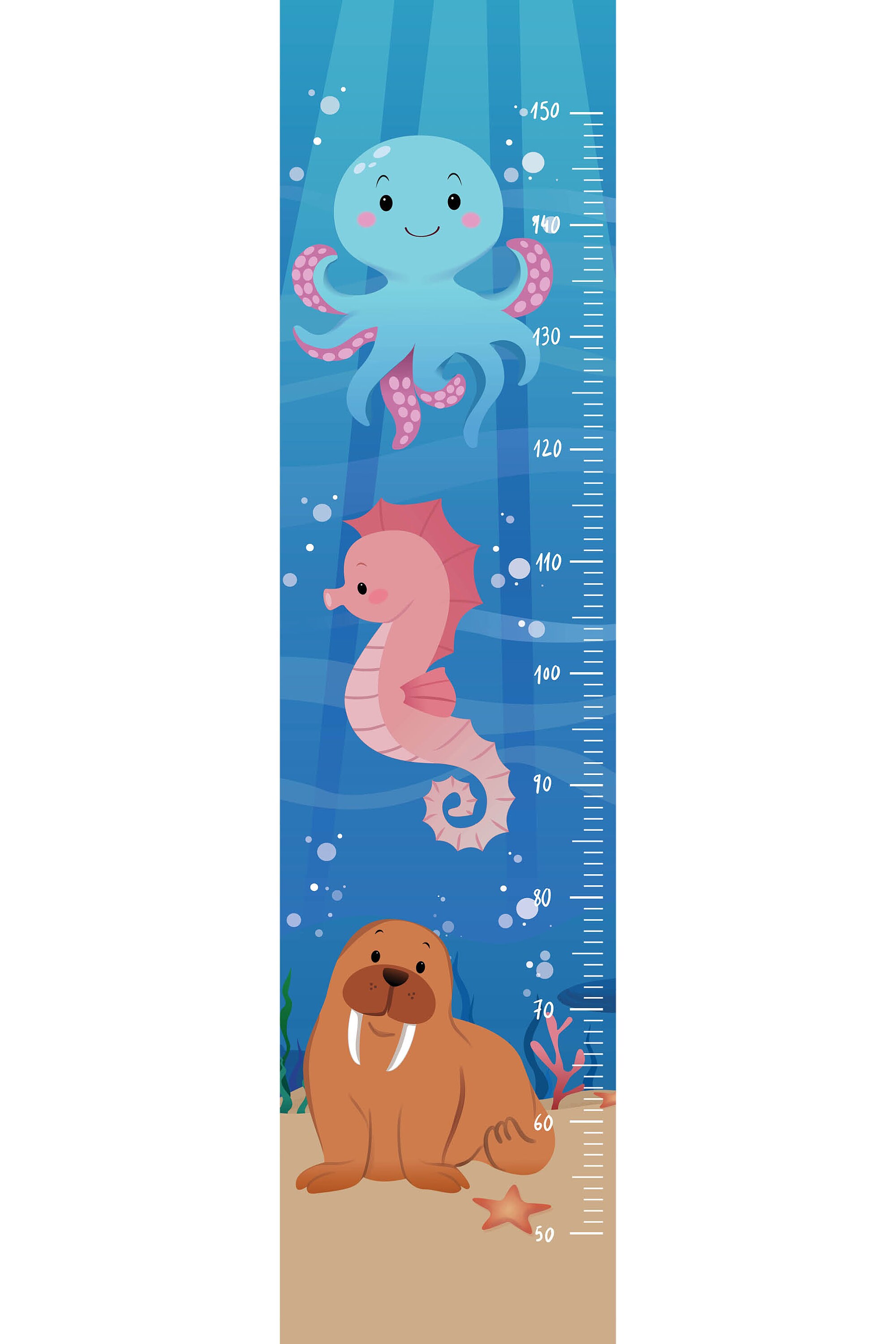 Growth Height Chart Sticker for Kids Underwater Height Chart Etsy Australia