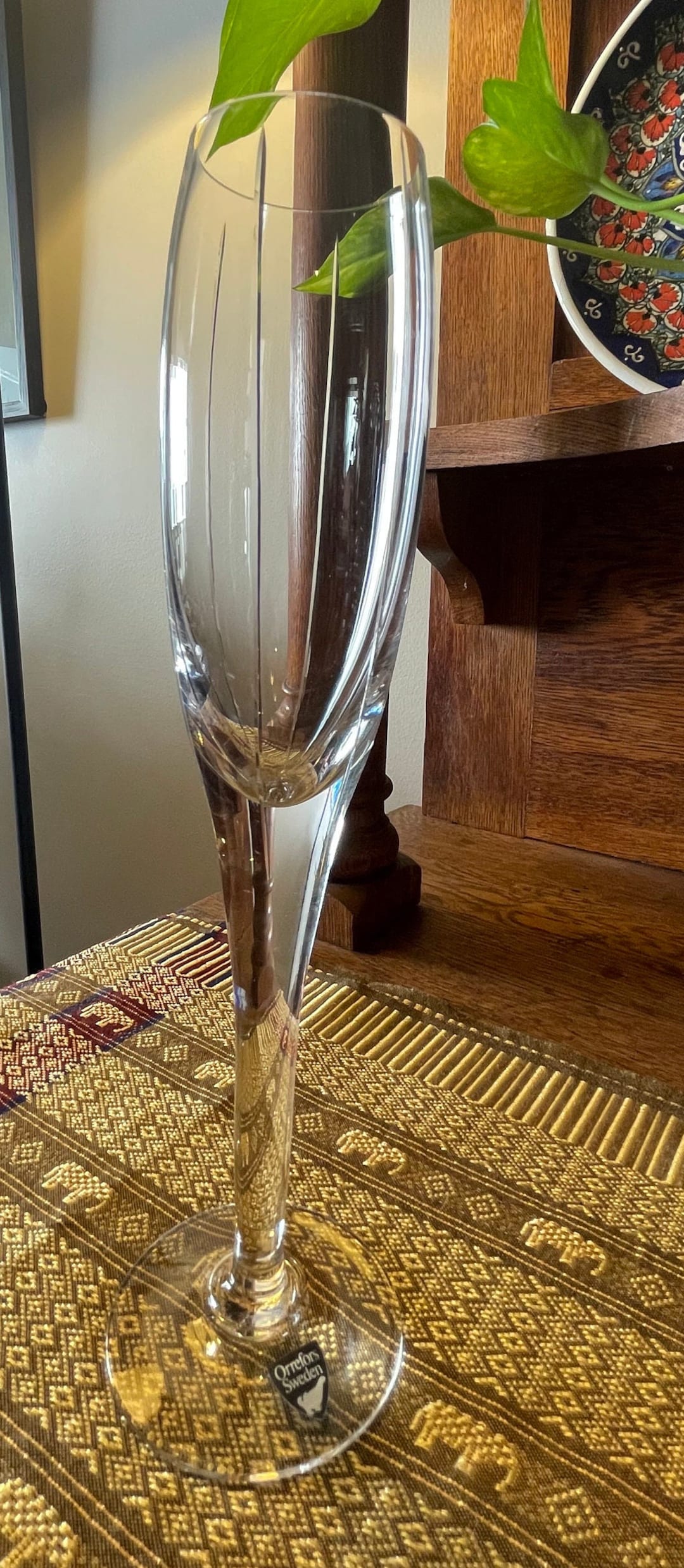 Pair of Vintage Orrefors Crystal Glassware Champagne Flutes Etsy