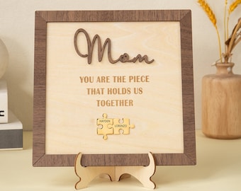 You are the pieces that holds us together sign,Custom Mothers Day Puzzle Sign,Personalized gifts for mom,Mom Puzzle Sign,Grandma gift