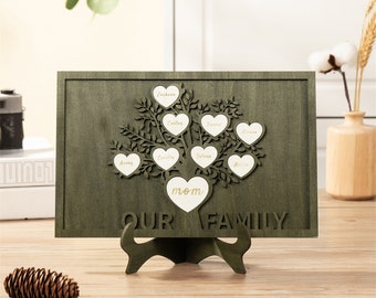 Personalized Wooden Family Tree Gift | Gifts for Mom | Wood Family Sign | Tree of Life | Mothers Day Gift | Our Family Sign | Custom Sign